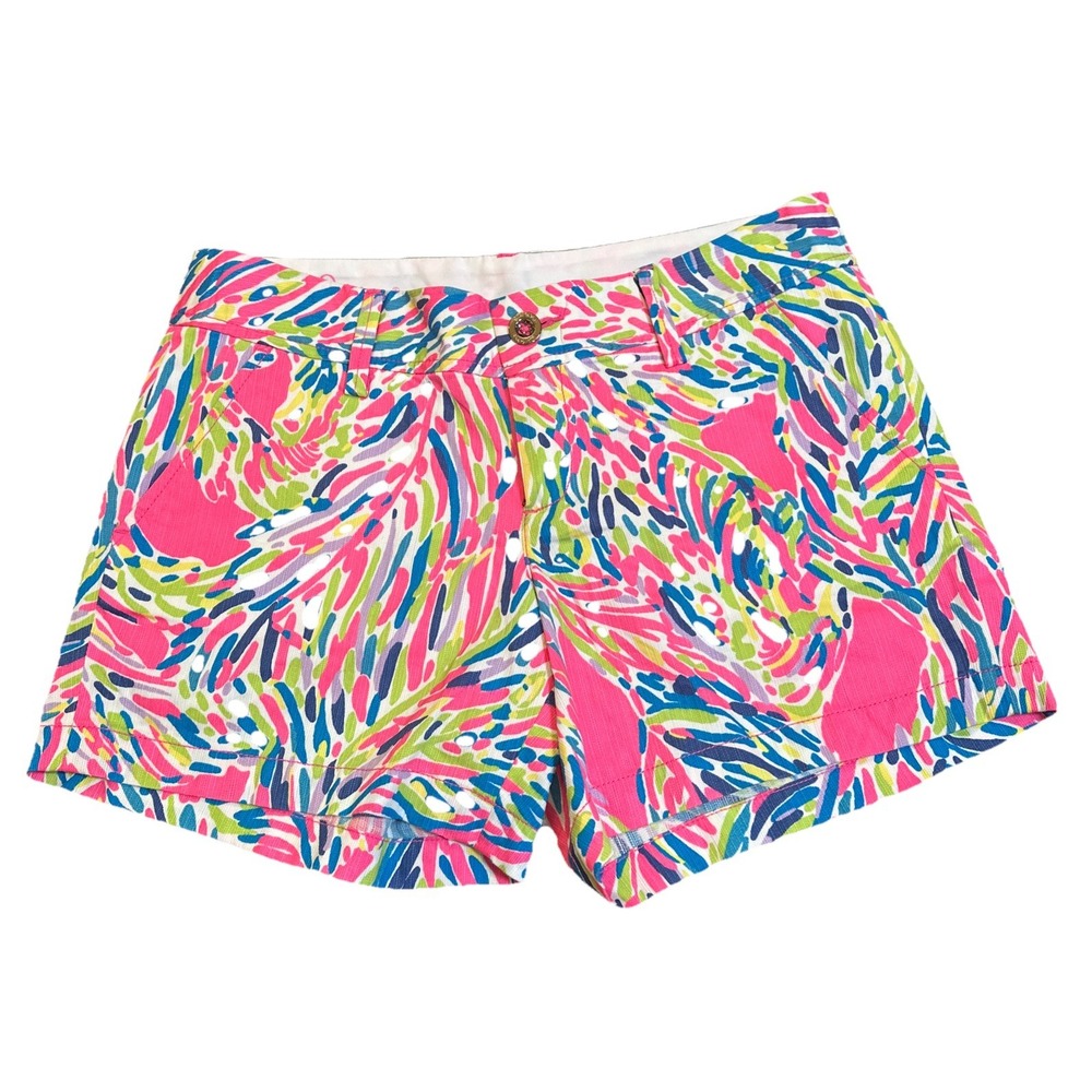 Lilly Pulitzer Women's Shorts Colorful Print Casual Summer Beach
